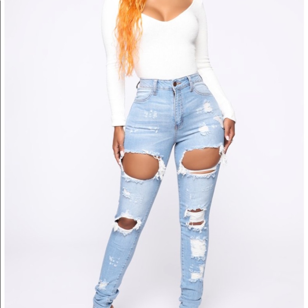 Blue Ripped Jeans - Picture 5 of 5